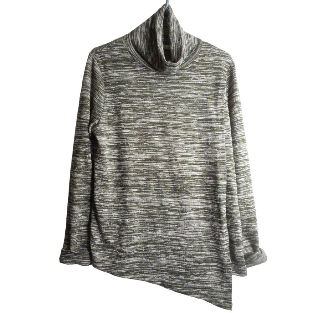 Lightweight  Green Turtleneck Nursing Sweater Sz XL Maternity Breast Feeding Top